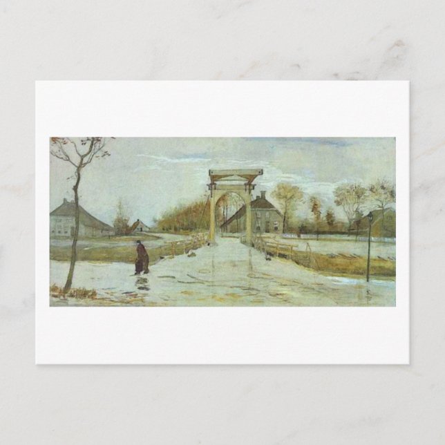 Carte Postale Drawbridge à Nieuw-Amsterdam, Vincent van Gogh (Devant)