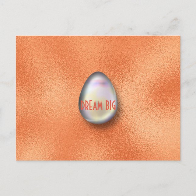 Carte postale Dream Big Egg Encuragement (Devant)