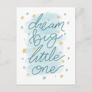 Carte Postale Dream Big Little One Pastel Stars