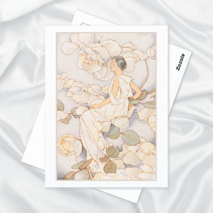 Carte Postale Dream Rose Vintage Fleur blanche