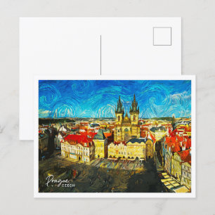Carte Postale Dresde Allemagne Belle peinture à huile paysage