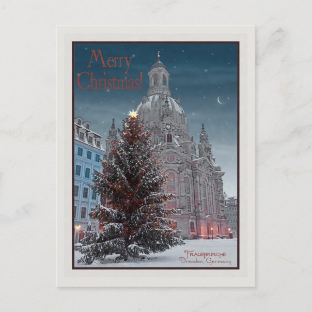 Carte Postale Dresde - Frauenkirche Tannenbaum - MC WB (Devant)