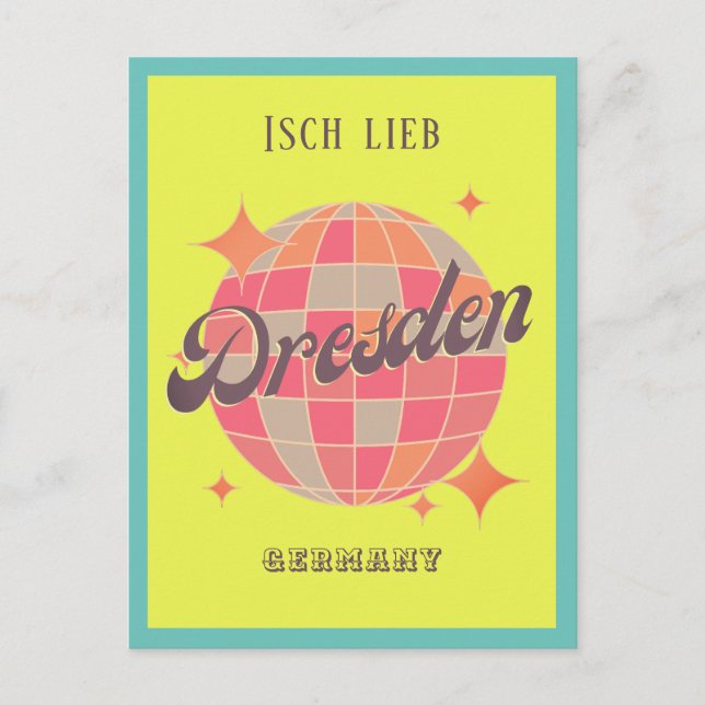 Carte Postale Dresden Deutschland bunte dékorative Postkarte (Devant)