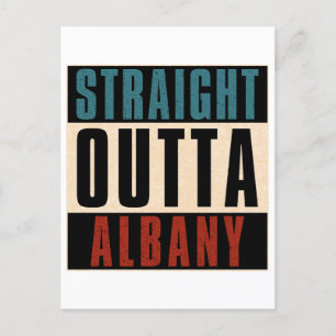 Carte Postale Droit devant Albany New York NY