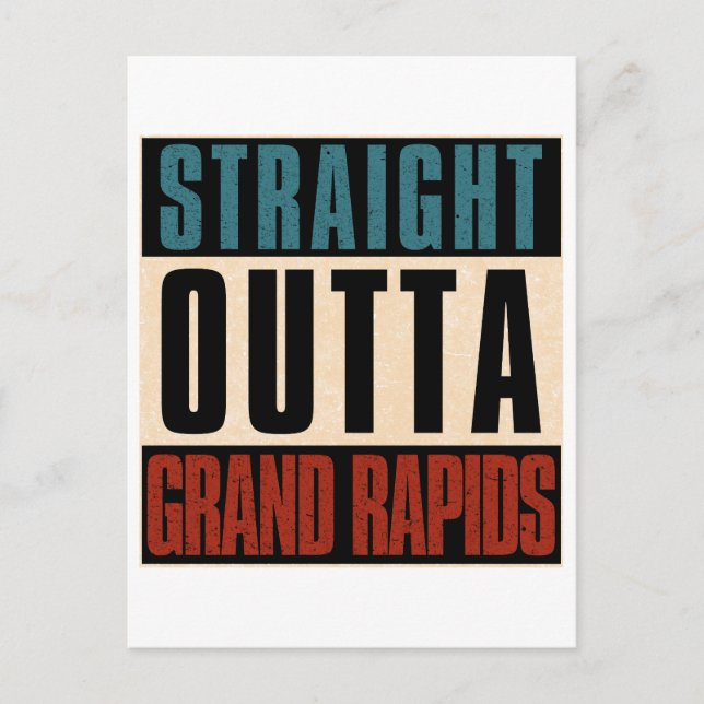 Carte Postale Droite devant Grand Rapids Michigan MI (Devant)
