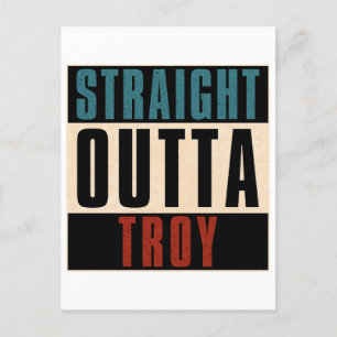 Carte Postale Droite en direction de Troy Michigan MI