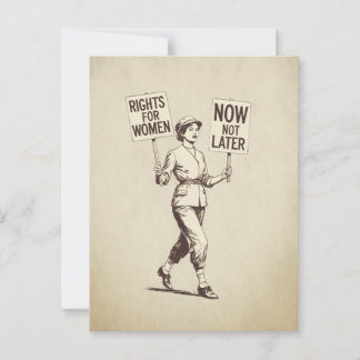 Carte Postale Droits des femmes, Suffragette féministe Vintage