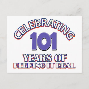Carte Postale Drôle 101e anniversaire conceptions