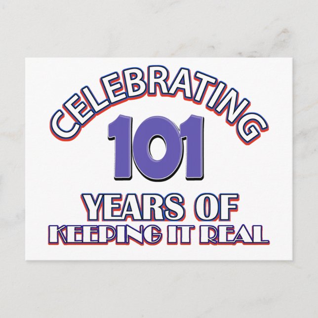 Carte Postale Drôle 101e anniversaire conceptions (Devant)
