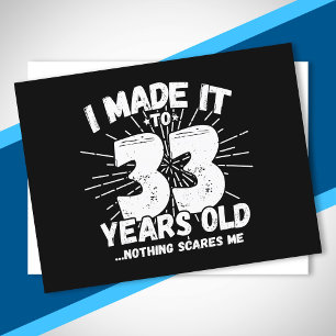 Carte Postale Drôle 33e anniversaire Citation Sarcastique 33 ans