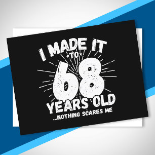 Carte Postale Drôle 68ème Anniversaire Citation Sarcastique 68 A