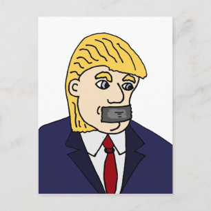 Carte Postale Drôle anti Donald Trump caricature politique