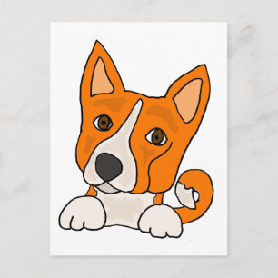 Carte Postale Drôle Basenji Chien Chien Chien