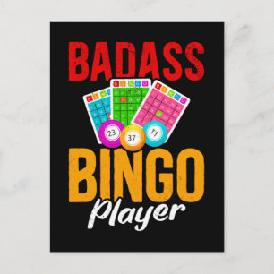 Carte Postale Drôle Bingo Balls Sarcastique Joueur de Bingo