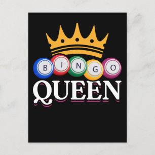 Carte Postale Drôle Bingo Girl Bingo Balls Queen Femmes