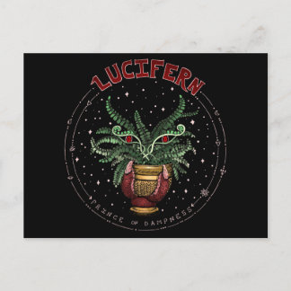 Carte Postale Drôle Black Happy Halloween Plante Demon Lucifern