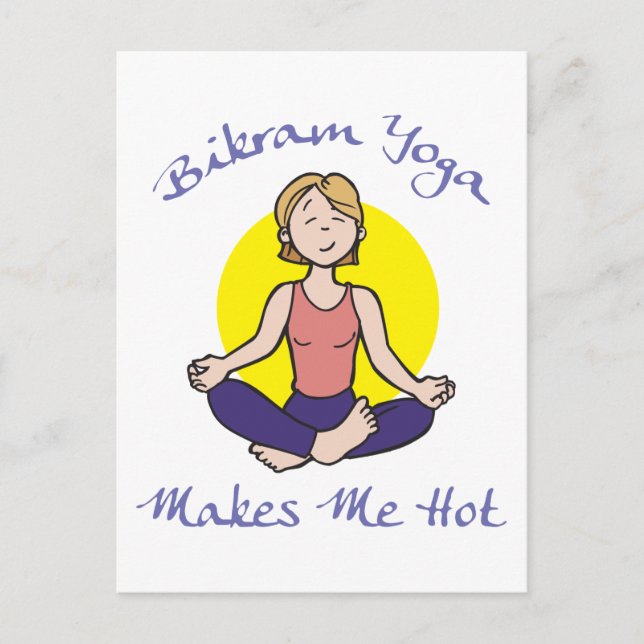 Carte Postale Drôle cadeau Bikram Yoga (Devant)