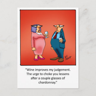 Carte Postale Drôle cadeau de vin!