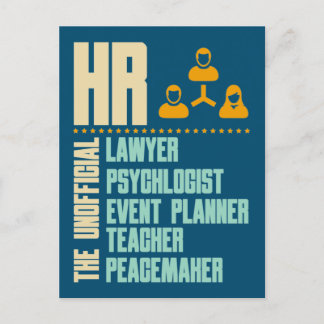 Carte Postale Drôle cadeau pour la personne HR | HR Manager Idée