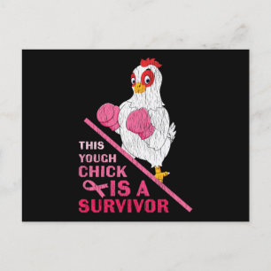 Carte Postale Drôle Cancer du sein guerrière Survivor Fille Femm