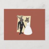 Drôle Caricature du Mariage d'orignal
