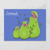 Drôle carnivore lanceur plante dessin animé