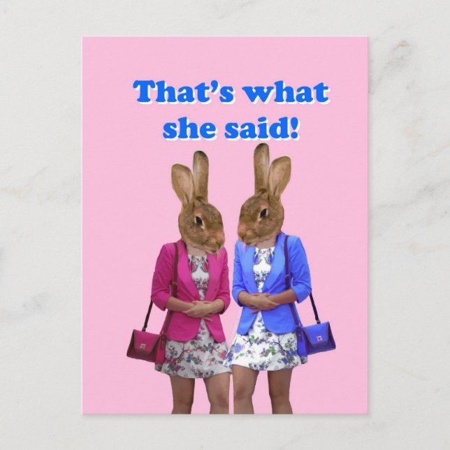 Carte Postale Drôle, c'est ce qu'elle a dit le texte (Devant)