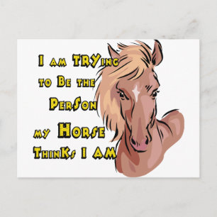 Carte Postale Drôle Cheval