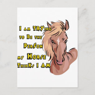 Carte Postale Drôle Cheval