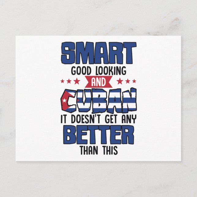 Carte Postale Drôle Citation Cubanaise Drapeau Nationalité (Devant)