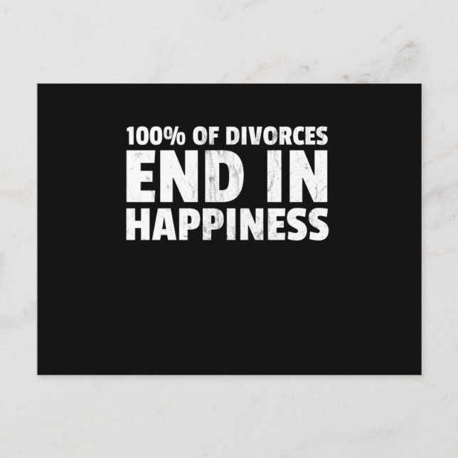Carte Postale Drôle Citation Divorce Design Cadeau Pour Divorce  (Devant)