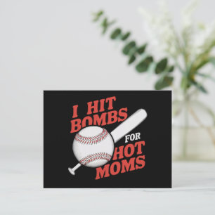 Carte Postale Drôle de baseball rétro J'ai frappé des bombes pou