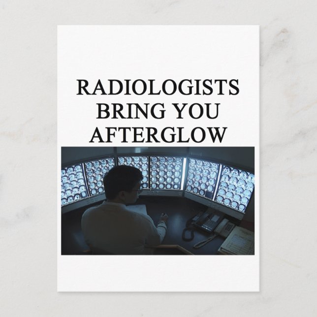 Carte Postale drôle de blague en radiologie (Devant)