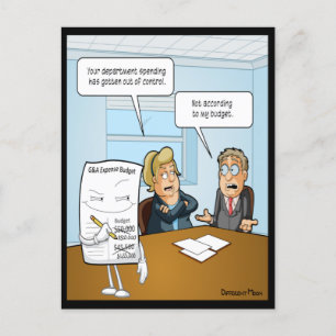 Carte postale drôle de budget furtif