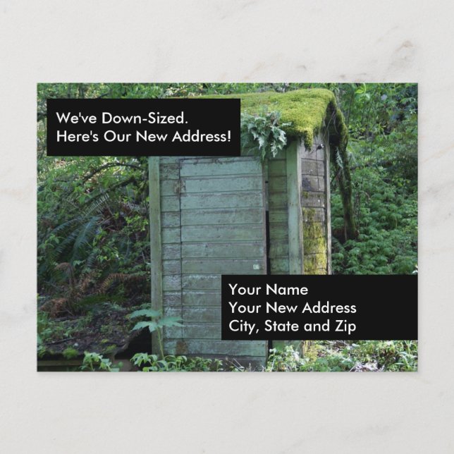Carte postale drôle de changement d'adresse de cab (Devant)