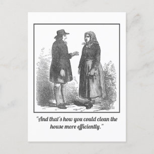 Carte postale drôle de mansplaining de nettoyage