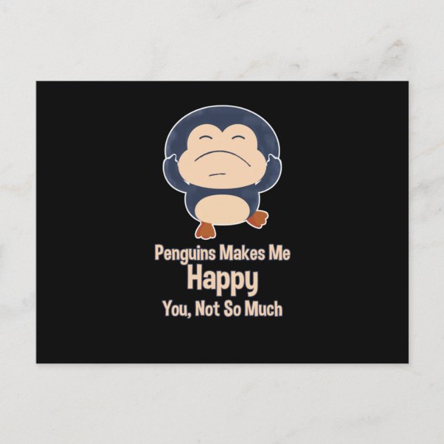 Carte Postale Drôle de pingouin (Devant)