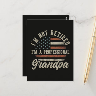 Carte Postale Drôle de retraite "Je suis un grand-père professio