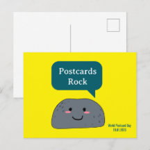 Carte postale drôle de roche pour la Journée mondi