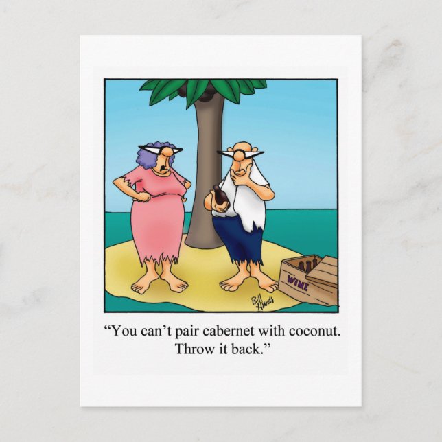 Carte postale drôle de vin "Spectickles" (Devant)