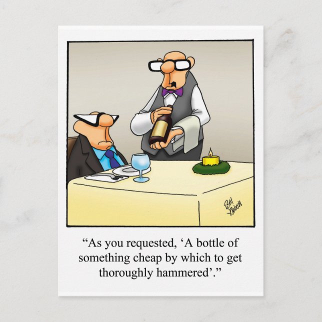 Carte postale drôle de vin "Spectickles" (Devant)