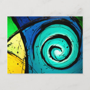 Carte Postale Drôle Des Fantasmes Lumineux Peinture D'Art Abstra