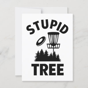 Carte Postale Drôle Disque Golf Devis Stupid Tree