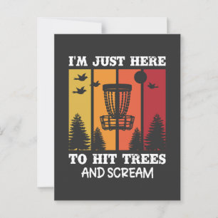 Carte Postale Drôle Disque Golf Quote Retro Disque Golf
