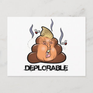 Carte Postale Drôle Donald Trump - Trumpy-Poo Poo Icon Emoji