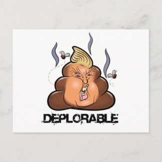 Carte Postale Drôle Donald Trump - Trumpy-Poo Poo Icon Emoji