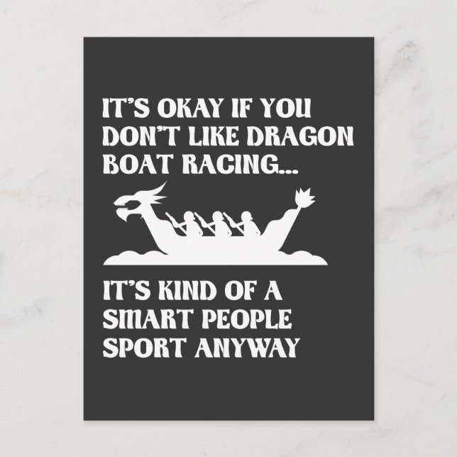 Carte Postale Drôle Dragon Boat Racing Humour de la ligne de nav (Devant)
