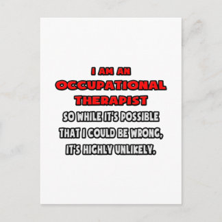 Carte Postale Drôle ergothérapeute .. Très improbable