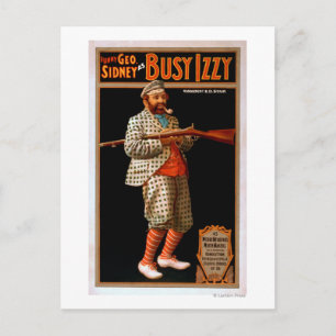 Carte Postale Drôle Geo. Sidney comme Occupé Izzy Theatre Poster