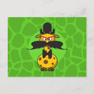 Carte Postale Drôle Giraffe sous-couverte en déguisement de mous
